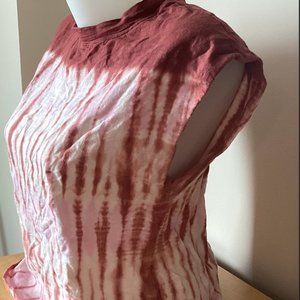 Universal Thread Rust Pink and White Tie Dye Women's Muscle Shirt